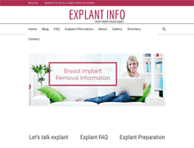 Tablet Screenshot of explantinfo.com